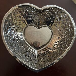 Silverado Lusterware by Godinger Heart Shaped Bowl
